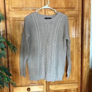 Forever 21 tan woven sweater